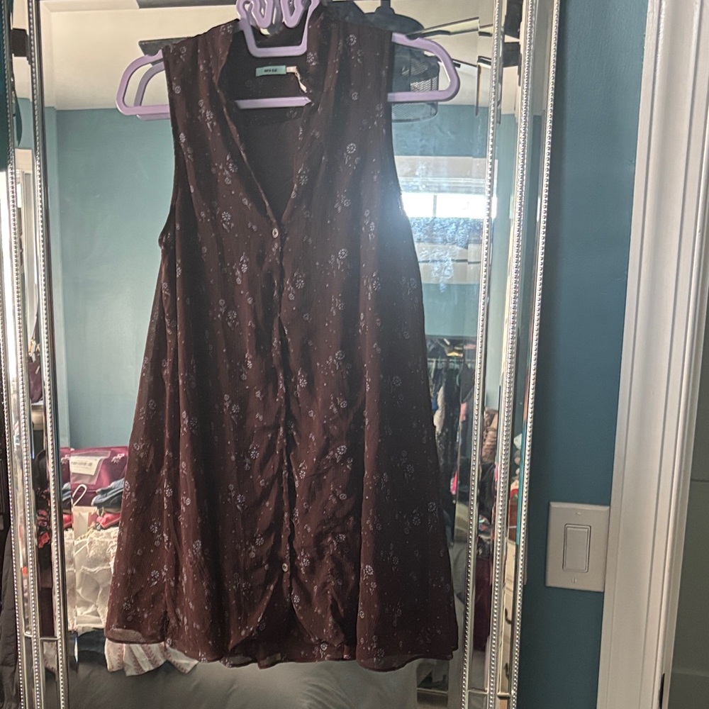 Kimchi Blue Dark Brown Floral Mini Dress